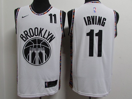 Men Brooklyn Nets #11 Irving white Home Stitched NBA Jersey 2